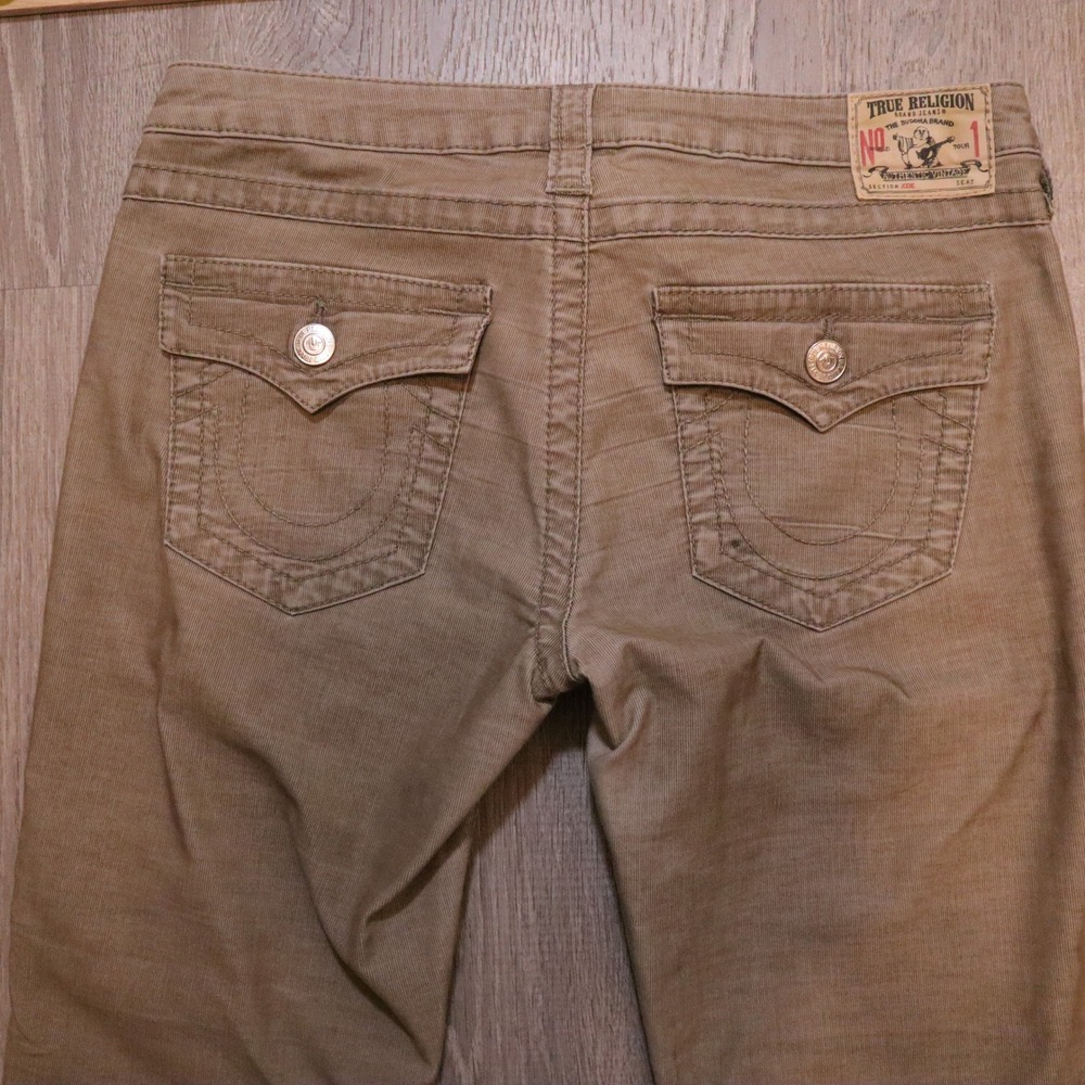 True Religion Sz 30 Corduroy Buddha Brand Jeans Tan‎ Section Jodie
